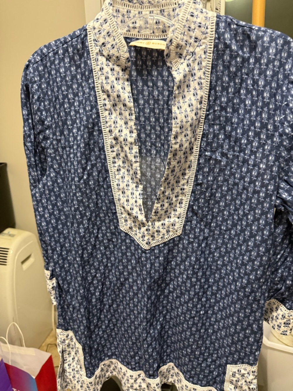 SOLD Tory Burch Skye Tunic Blue Size XS - Picture 2 of 2